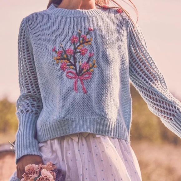 LOVESHACKFANCY ROSIE SWEATER - Picture 1 of 4